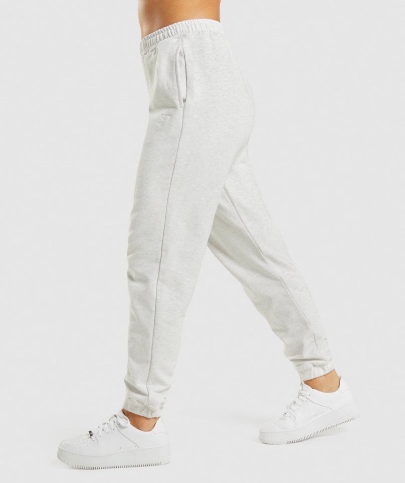 Women's Gymshark Rest Day Sweats Jogger White | CA 6A1D3N